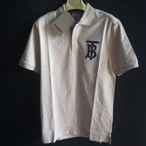 Burberry London Men Cream Polo Shirt "M"
